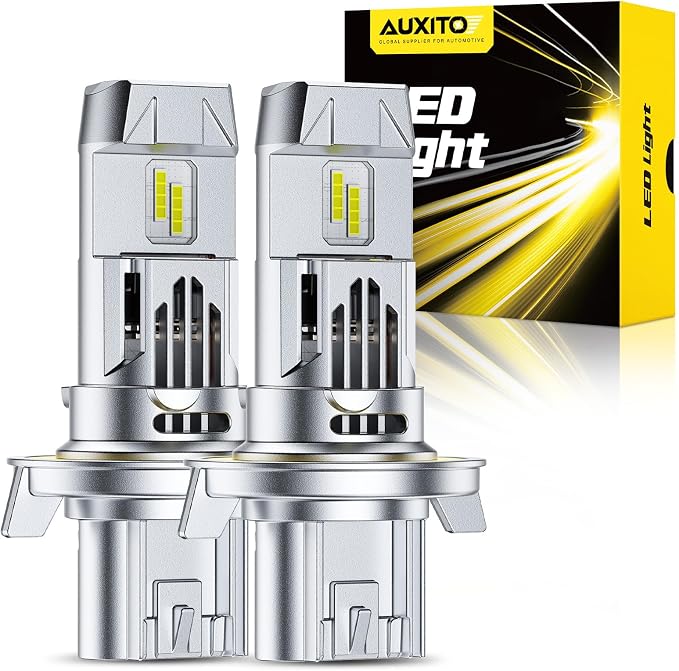 AUXITO 9008 LED Bulbs, 900% Ultra-Bright, 6500K White H13 Fog Light, Easy Plug-N-Play Installation, IP68 Waterproof, Pack of 2