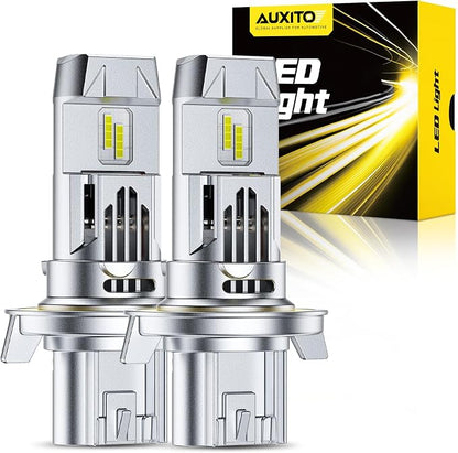 AUXITO 9008 LED Bulbs, 900% Ultra-Bright, 6500K White H13 Fog Light, Easy Plug-N-Play Installation, IP68 Waterproof, Pack of 2