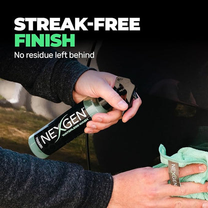 Nexgen Waterless Car Wash (8oz) - Ultimate Waterless Car Cleaner - Scratch-Free and High-Gloss Shine - On-the-Go Car Detailing - Car Cleaning Supplies - Ideal for Cars, Trucks, Boats & More!