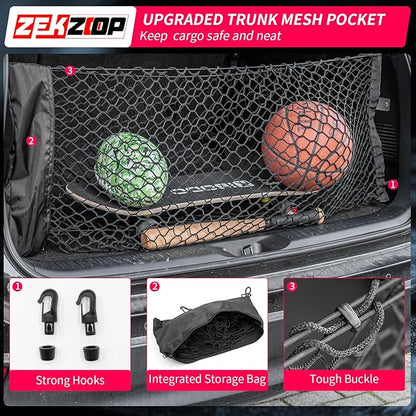 Cargo Net Compatible with 2014-2025 2026 Toyota Highlander Envelope Style Trunk Storage and Organizer Dense Mesh with Storage Bags Luggage Net for 2025 Highlander Exterior Accessories