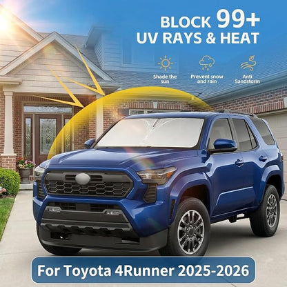 for 2010-2025 2026 Toyota 4Runner Windshield Sun Shade Sunshade Front Window Shade Custom Fit 4Runner Accessories Sun Visor Foldable Shade Blocks UV Rays Accessories