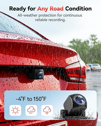 REDTIGER F7N-N 4K Front and Rear Dash Cam, 5.8GHz WiFi-20 MB/s Fast Transfer with APP, 2160P/FHD Car Dash Camera with Precise GPS, WDR, 3.18" Screen, Night Vision, 24H Parking Mode(No Card Included)