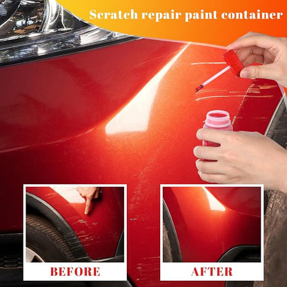 Mumufy 180 Pcs Touch up Paint Bottles with Brush and Lid Empty Touch up Bottle with Mixing Balls 2 oz Fluid Capacity Leftover Paint Container for Car Scratches Repair (Red)