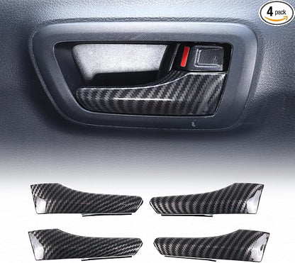 Car Inner Door Handles Cover Trim Compatible with Toyota Tacoma 2016-2022, Auto Inner Door Handles Cover Interior Door Handles Protector Trim Decorate Covers Accessories (carbon fiber pattern)