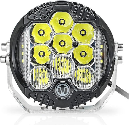 5 Inch 50W LED Driving Light, 5000LM Offroad Light IP67 Waterproof Round Work Light Spot Flood Combo for Wrangler, ATV, SUV, UTV, Trucks, Pickup, 4x4, F150 - Pack of 1