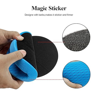 Autolock 3" Buffing Polishing Pads, 6Pcs 3.5 Inch 85mm Face for 3 Inch Backing Plate, Compound Buffing Sponge and Woolen Pads, Cutting Polishing Pad Kit for Car Buffer Compounding, Polish and Wax