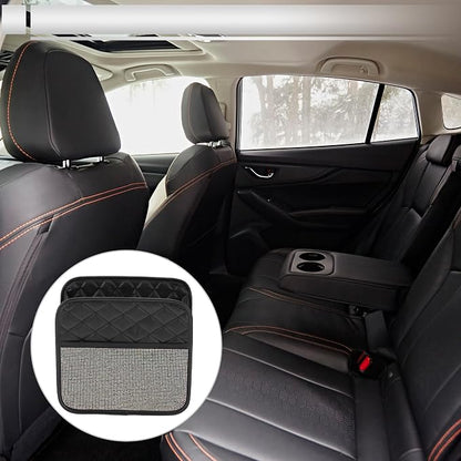 1 Pcs Universal Car Trash Can Hanging 10.2" Length 3.5" Width 10.2" Height Trash Bin Multicolor Faux Leather Rhinestone