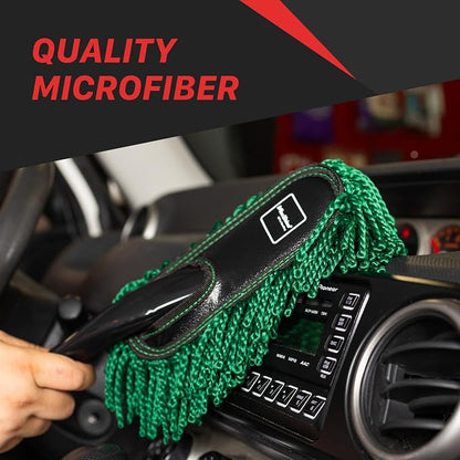 Maxshine Universal Mini Microfiber Car Duster – Interior Dusting Tool for Cars, Trucks & SUVs – Safe on All Surfaces – Gently Removes Dust, Dirt & Debris – Reusable Auto Detailing Brush