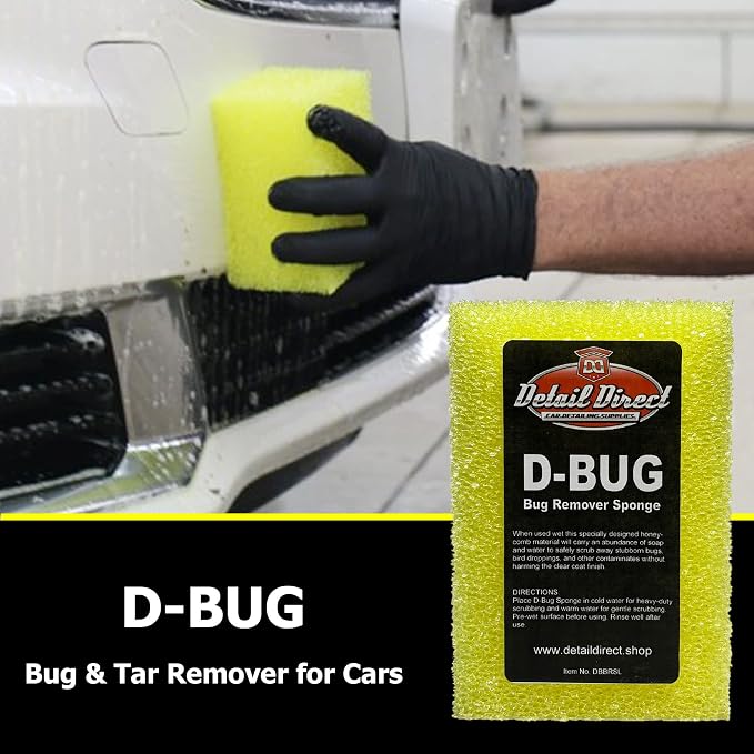 D-Bug Scrubber Sponge for Car Detailing, Yellow