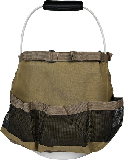MELOTOUGH Car Wash Bucket Tool Organizer for Garden Tools Fit 3.5 to 5 Gallon Bucket (Khaki)