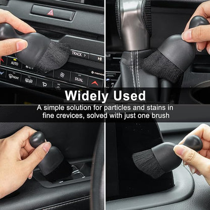 GaRhomxy Car Detailing Brushes, Car Interior Dust Sweeping Soft Brush, Soft Bristles Brush Cleaning Tool for Automotive Dashboard, Air Conditioner Vents, Computer, Scratch Free(Black)