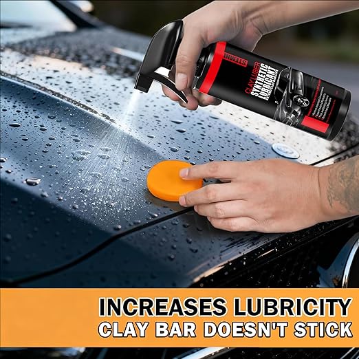 10 Pack Premium Clay Bar Kit - 16oz Synthetic Lubricant, Towels & Gloves - Car Detailing Kit for Cars, SUVs, RVs & Trucks - Removes Contaminants for Glass-Like Shine