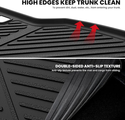 LASFIT Cargo Mat & Seatback Mat for Toyota Land Cruiser 2024-2026 2027, Custom Fit All-Weather TPE Rubber Backrest & Trunk Mats for Land Cruiser Accessories, Easy to Clean, Black