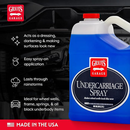 Griot's Garage Undercarriage Spray for Car Cleaning and Detailing, Undercoating for Wheel Wells, Frame, Springs, and More, 11139, One Gallon