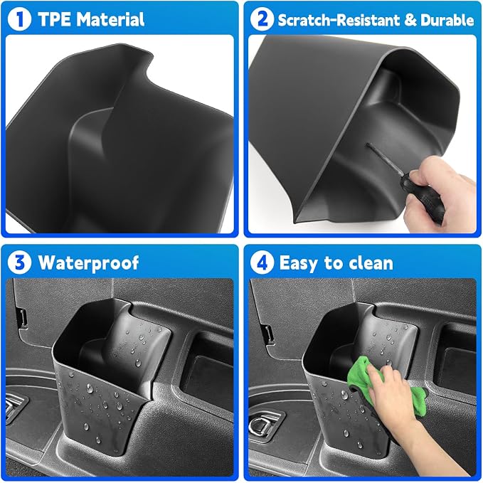 Trunk Organizer Fits for 2010-2024 Toyota 4Runner 5-Seat 2nd Row Trunk Storage Box Compatible with 4Runner Accessories (Left Hetero)
