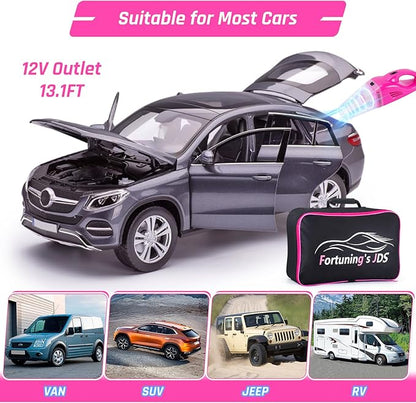 38PCS Car Detailing Kit Interior Cleaner with High Power Handheld Vacuum, Car Wash kit with Detailing Brush Set,Car Interior Detailing Kit,,Pink Car Accessories for Motorcycle,Cars,Gift for Women