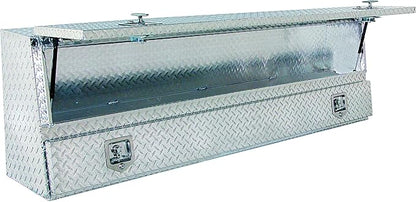 Buyers Products - 1705660 Contractor Toolbox With Drop Door, Diamond Tread Aluminum, 96 Inches