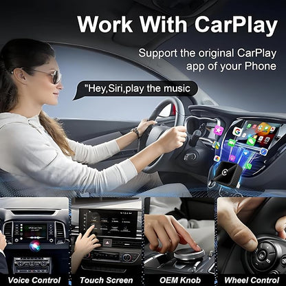 2026 Wireless CarPlay & Android Auto Adapter for iPhone & Android, 2-in-1 Mini Metal Dongle, Plug & Play Auto-Connect, Zero Latency Wireless Car Adapter for OEM Wired Radios (Slive)