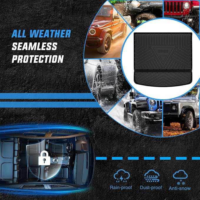Nilight Cargo Mats for Ford Edge 2015 2016 2017 2018 2019 2020 2021 2022 2023 2024 2025 All Weather Protection Heavy Duty Cargo Liners