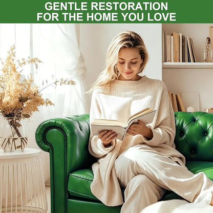 STARTSO WORLD Leather Recoloring Balm, Pine Green Leather Repair Kit for Furniture, Leather Dye, Leather Color Restorer for Couches, Leather Couch Paint | Repair, Restore & Renew Old, Faded Leather