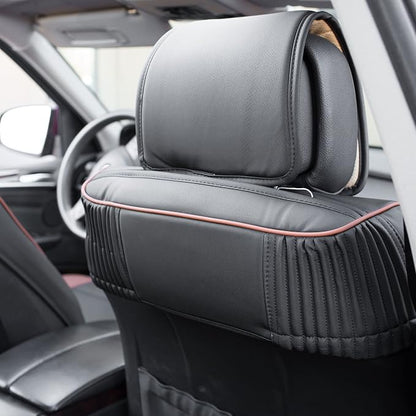 FH Group Car Seat Cover Cushion - 2 Pack Seat Covers for Cars Trucks SUV,) Faux Leather Car Seat Cushions, Waterproof Car Seat Cover Cushion, Universal Fit Car Seat protector Front Set Brown