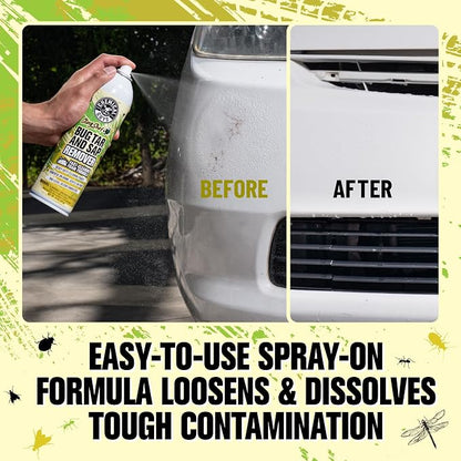 Chemical Guys Bug, Sap & Tar Remover, Fast Acting Pre Wash Cleaner for Cars, Trucks & SUVs, Removes Stuck On Residue, Road Film, Bug Splatter, Tree Sap, Grime, Spray, 2 Pack - 15 Fl Oz Each