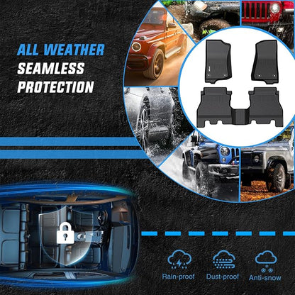Nilight TPE Floor Mats for Jeep Wrangler JL Unlimited 4 Door (Not for JK or 4XE) 2018 2019 2020 2021 2022 2023 2024 2025 2026 All Weather Custom Fit Heavy Duty Floor Liners