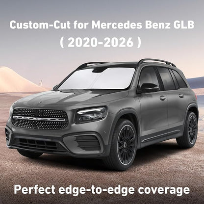 EcoNour Windshield Sunshade Compatible for Mercedes Benz GLB 2020-2024 2025 2026, Sun Visor for Front Windshield & Window Sun Shade Cover, UV Heat Blocker & Protector, Car Accessories