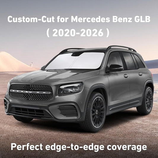 EcoNour Windshield Sunshade Compatible for Mercedes Benz GLB 2020-2024 2025 2026, Sun Visor for Front Windshield & Window Sun Shade Cover, UV Heat Blocker & Protector, Car Accessories