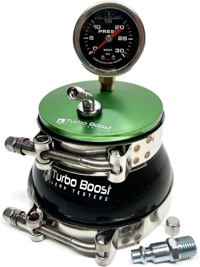 4" inch Turbo Boost Leak Tester - Leak Detector - 6061 Billet Aluminum - 30 PSI - Check Test Intake Charge Pipe Pressure Leaks - Includes Both Tire and 1/4" Air Fititng