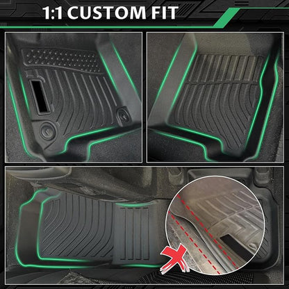 Floor Mats for Dodge Journey 2011-2020, Custom Fit Journey Floor Mat,2012 2013 2014 2015 2016 2018 2019 2017 Dodge Journey Accessories, Front & Rear Row All Weather TPE Floor Liners Waterproof Durable