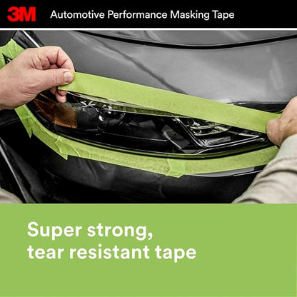 3M Automotive Performance Masking Tape, 36 mm x 32 m, 6/case (Pack of 6)