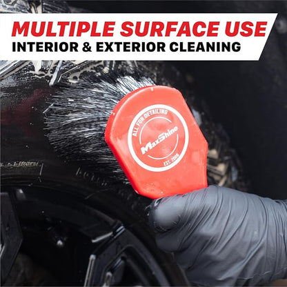 Maxshine Universal Heavy-Duty Tire & Carpet Cleaning Brush – Ultimate Scrubber for Carpets, Upholstery, Floor Mats & More – Removes Dirt & Stains – Home & Auto Detailing Accessory
