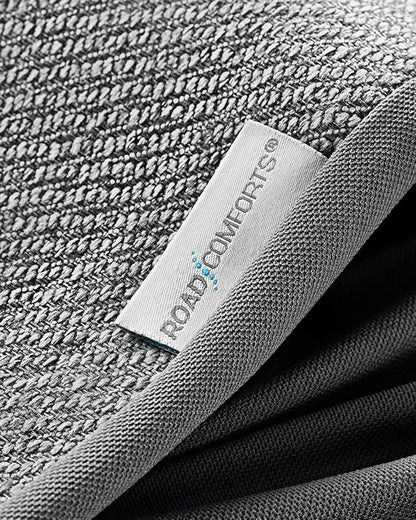 Road Comforts Full Set Car Seat Covers Front Rear Seat Cover Low Back, Flax Seat Protector, Airbag Compatible, Universal Fits for Most Cars, Truck, SUV, Vans Gray