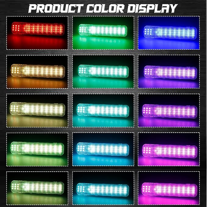 NDRUSH RGB LED Interior Door Panel Courtesy Light Door Light Assembly Compatible with Silverado/Sierra C/K 1500 2500 3500 Pickup Suburban Tahoe Avalanche Yukon Cadillac Escalade