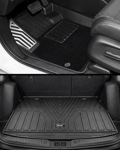 3W Floor Mats(with Metal Pedals) with Carpet & Cargo Liner Fit for Honda CR-V 2023 2024 2025 2026 TPE All Weather Waterproof Custom Fit Automotive Liners and Carpet for Honda CRV(Include Hybrid)