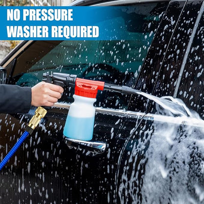 ZIMISI Car Wash Foam Gun, Foam Cannon for Hose, Professional Car Foam Sprayer with 6 Levels Foam Concentration, Spray Gun Cleaner, Connects to Any Garden Hose (Red)