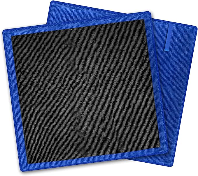 Clay Towel 2 Pack Auto Detailing - Fine Grade Microfiber Car Chamois Towel - DIY Detail Clay Bar Alternative