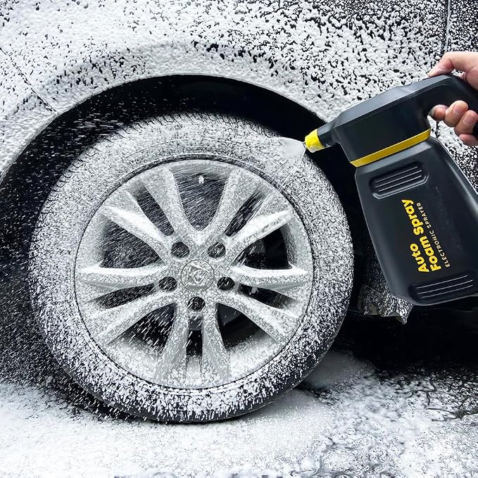 2L Cordless Foam Cannon for Car Wash, Electric Foam Blaster with Type-C Fast Charge, 60 Mins Battery, Adjustable Nozzle for Rich Foam/Wash Modes, Portable for Car, Patio, Home Cleaning