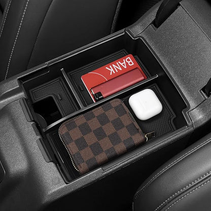 Center Console Organizer Tray for 2025 Ford Bronco 4 Door Full Size with Non-Slip Mat Center Console Organizer Compatible with Ford Bronco Accessories (Not for 2-Door and Bronco Sport)