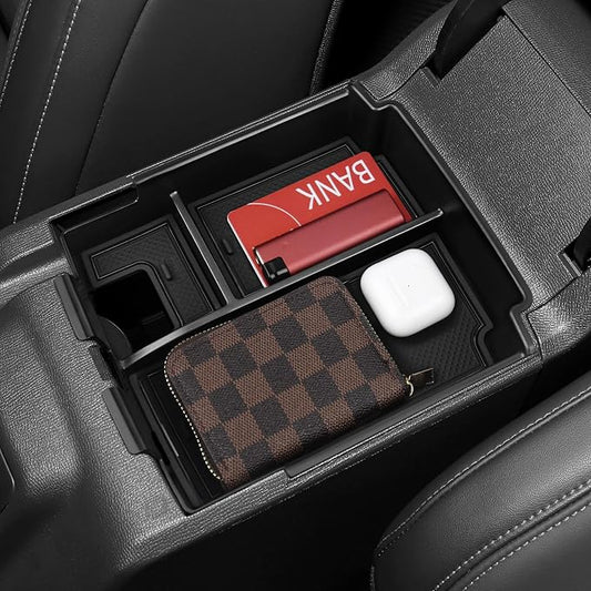 Center Console Organizer Tray for 2025 Ford Bronco 4 Door Full Size with Non-Slip Mat Center Console Organizer Compatible with Ford Bronco Accessories (Not for 2-Door and Bronco Sport)