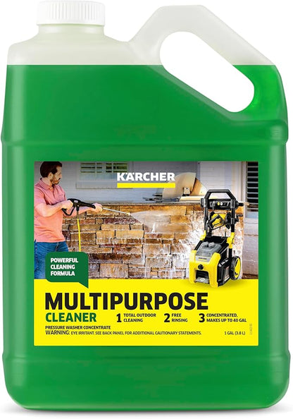 KÄRCHER Multi Purpose Pressure Washer Detergent, Removes Dirt and Grime from Fences, Siding, Patios, Driveways, Sidewalks, Concrete and More, Highly Concentrated, Makes up to 40 gal of Cleaner
