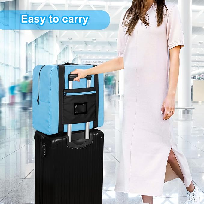 Teamoy Infant Booster Seat Travel Bag for Airplane, Compatible with Most Standard Boosters, Booster Seat Bags with Handle, Blue