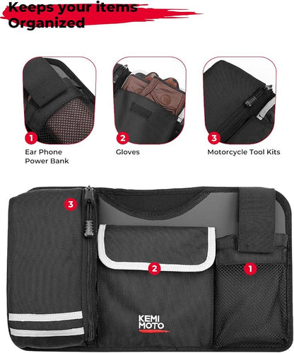 KEMIMOTO Trunk Lid Organizer Compatible with Tri Glide Freewheeler Accessories Trike models Trunk Travel-Paks Door Organizer Travelling Storage 2009-2024 2025