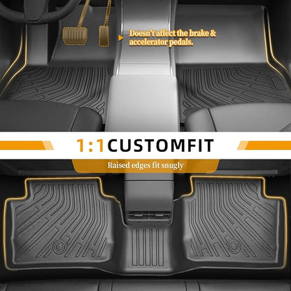 Floor Mats for Toyota Camry 2002 2003 2004 2005 2006, Camry Floor Mats ONLY Sedan, TPE Non-Slip Waterproof Summer Winter, Front & Rear Row & Cargo