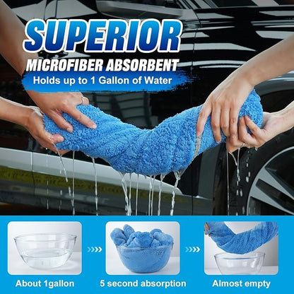 TTRCB 2 Pack Car Drying Towels (48" x 24"), Extra Large Microfiber Towels for Cars, 1400 GSM Ultra-Absorbent, Streak Free, Double Twisted-Loop Drying Towels Car Detailing for SUV, RV, Trucks