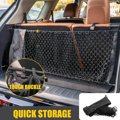 Cargo Net Compatible with 2013-2025 Nissan Pathfinder Truck Bed Cargo Net 3.05'×1.31' Double Layer Envelope Style Dense Mesh Trunk Organizer for 2024 Pathfinder Exterior Accessories