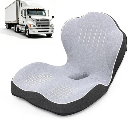 Car Seat Cushions for Driving, Dual-Layer Memory Foam Seat Cushion with Lumbar Support, Ergonomic Truck Seat Cushion & Office Chair Cushion for Wheelchair, Gaming Chair & Sofa