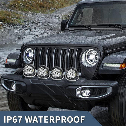 5 Inch 50W LED Driving Light, 5000LM Offroad Light IP67 Waterproof Round Work Light Spot Flood Combo for Wrangler, ATV, SUV, UTV, Trucks, Pickup, 4x4, F150 - Pack of 1