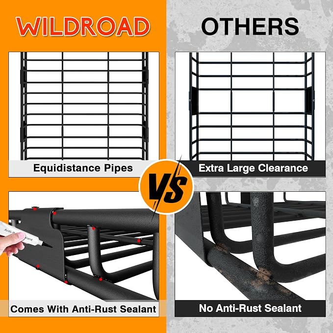 Wildroad Car Roof Cargo Carrier Combo of Upgraded 64"x 39"x 4" Roof Rack Cargo Basket, Super Duty Bungee Cargo Net. Universal Car Top Luggage Holder Carrier Basket Fits for SUV Truck Cars
